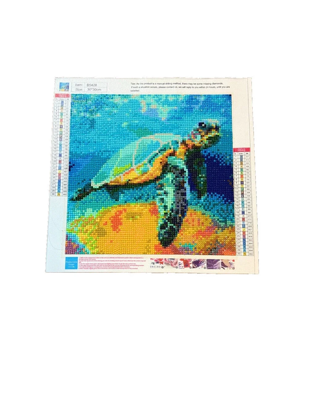 Ocean Sea Turtle FINISHED Diamond Painting 9.75